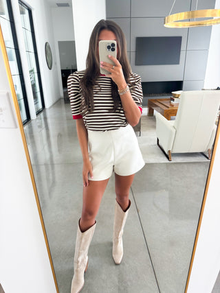 Bayside Brown Striped Top