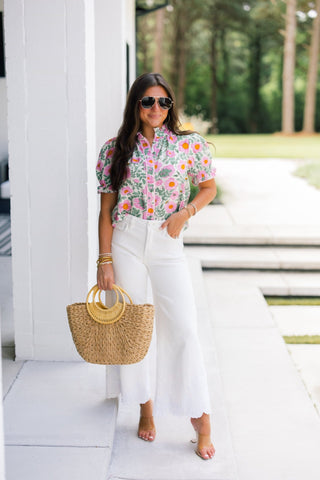 English Rose Ruffle Blouse - Instyle Boutique