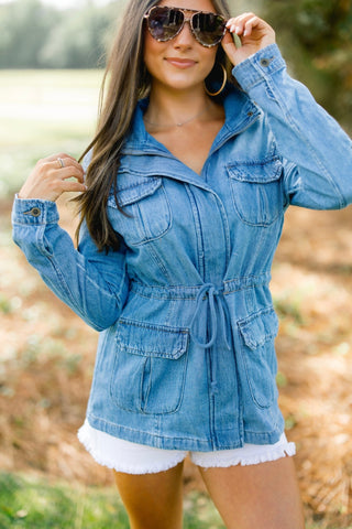Leaving Tomorrow Lightweight Denim Jacket - Instyle Boutique