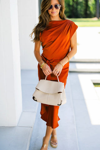 Ember Glow Asymmetrical Dress - Instyle Boutique