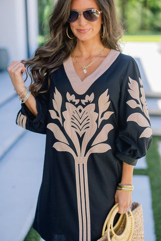 Elevated Evening Embroidered Dress - Instyle Boutique