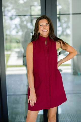 The Crimson Edit Sleeveless Dress - Instyle Boutique
