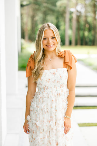 Graceful Moments Mesh Ruffle Dress