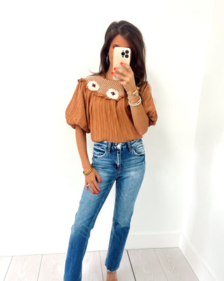 Crochet All Day Camel Top ~FINAL SALE~