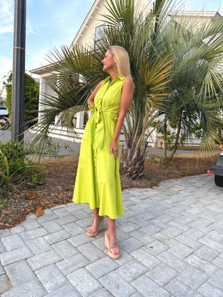 Citrus Grove Belted Midi Dress - Instyle Boutique