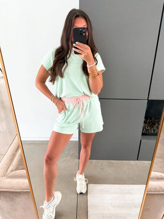 The Everyday Ribbed Set- Green - Instyle Boutique