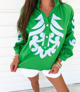 Moonlit Lagoon Top - Green - Instyle Boutique