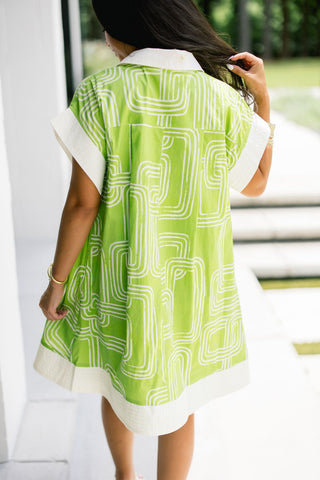 Citrus Lime Printed Dress - Instyle Boutique