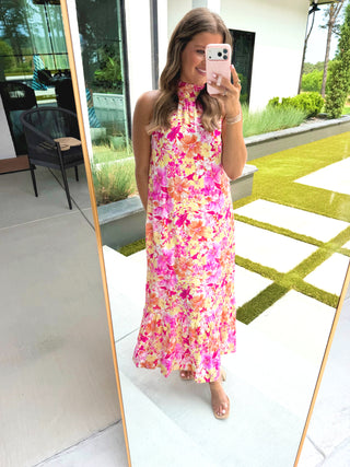 Isla Bloom Halter Maxi Dress - Instyle Boutique