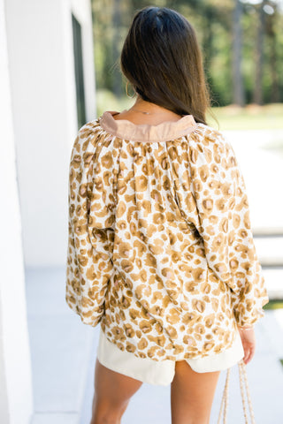 Leopard Love Boho Blouse