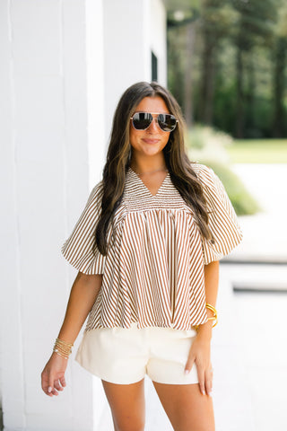 Sweet & Striped Smocked Top