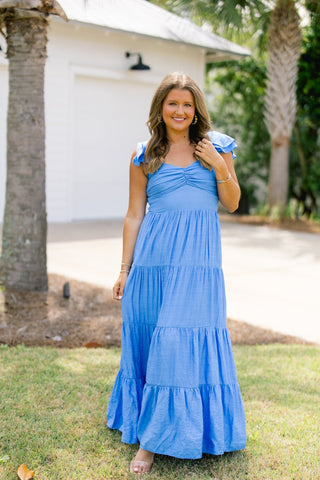 Quiet Skies Periwinkle Dress - Instyle Boutique