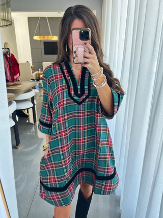 Holiday Chic Plaid Dress
