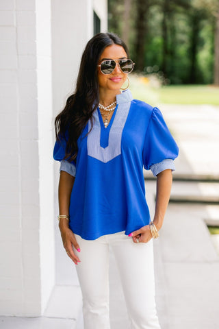 The Regatta Top – Royal Blue - Instyle Boutique
