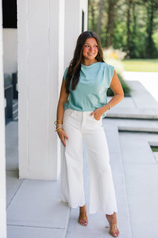 Chloe Cowl Neck Satin Top