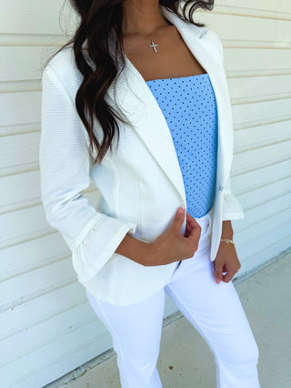 Business White Blazer ~PREORDER~ - Instyle Boutique