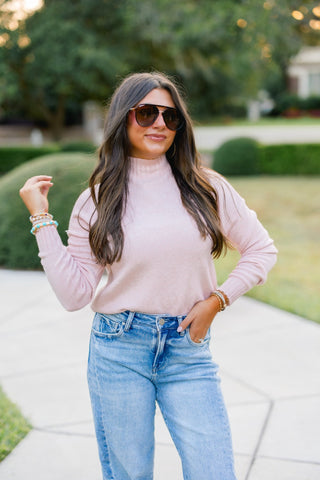 The Soft Girl Blush Sweater - Instyle Boutique