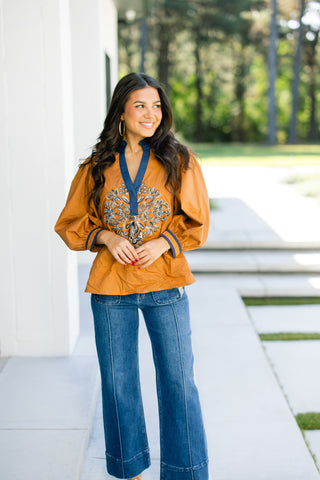The Color Of Fall Camel Top