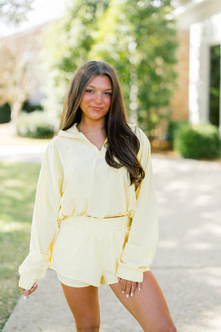 Yellow Glow Half Zip Pullover - Instyle Boutique