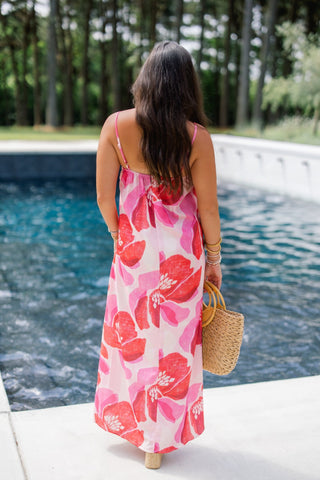 Coral and Pink Petal Cami Dress
