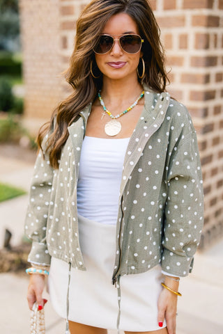 Olive Dot Social Jacket - Instyle Boutique