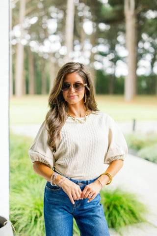 What I Want Taupe Top