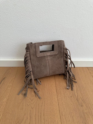 Lilly Fringe Taupe Bag