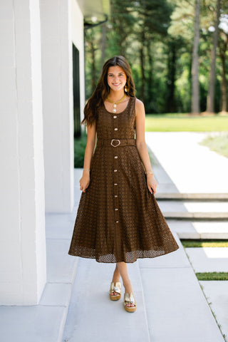 Charleston Belted Button Down Dress - Instyle Boutique