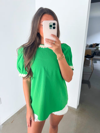 Hillary Green Top