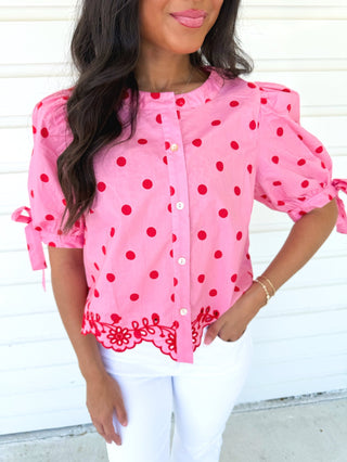 Summer Sweetness Polka Dot Top - Instyle Boutique