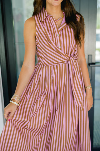 Sweet Stripes Midi Dress