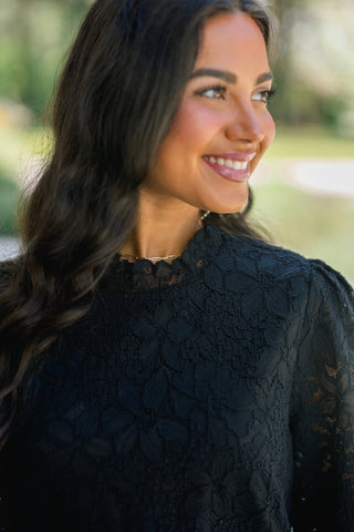 Loving Summer Lace Top - Black - Instyle Boutique