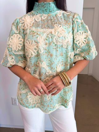 Heirloom Garden Eyelet Top - Instyle Boutique