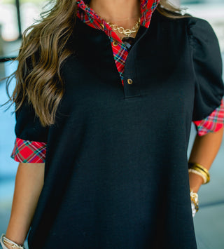 Totally Tartan Black Dress