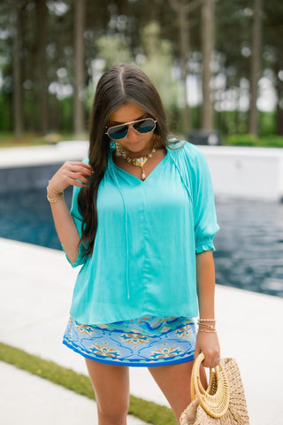 Laguna Tie - Neck Blouse - Instyle Boutique