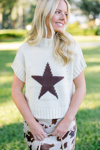 You're A Star Cream Sweater Top - Instyle Boutique
