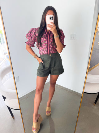 Pippa Printed Wine Top
