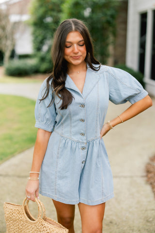 Be A Doll Denim Romper ~FINAL SALE~
