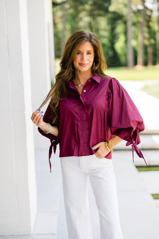 Sweet and Scalloped Mulberry Top - Instyle Boutique