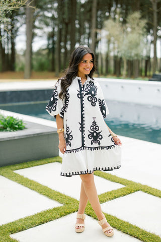 White Beaches Mini Dress - Instyle Boutique