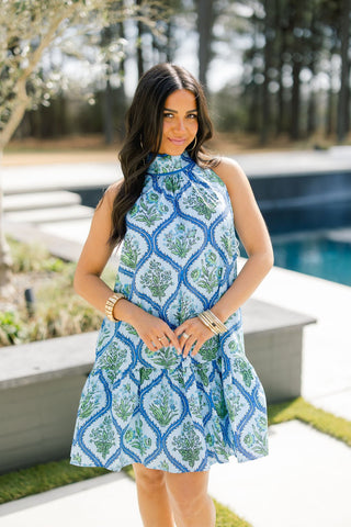 Veranda Vine Halter Dress - Instyle Boutique