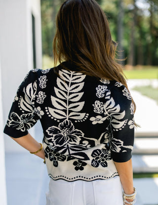 Ivory & Onyx Short Sleeve Sweater - Instyle Boutique