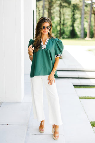 Wildest Dreams Hunter Green Top