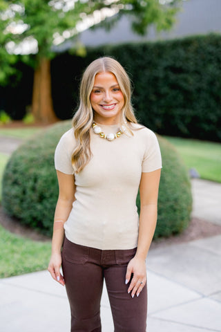 Barely There Beige Sweater Top - Instyle Boutique