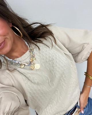 What I Want Taupe Top