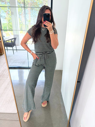 Avenue Black & White Striped Set - Instyle Boutique