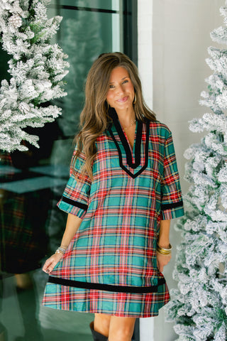 Holiday Chic Plaid Dress