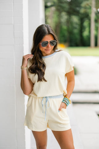 The Everyday Ribbed Set- Yellow - Instyle Boutique