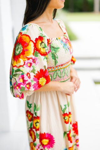 Out Of The Ordinary Ecru Dress