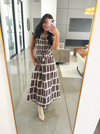 Autumn Is Calling Brown Dress